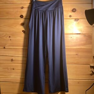2XL Women wide leg pants navy blue